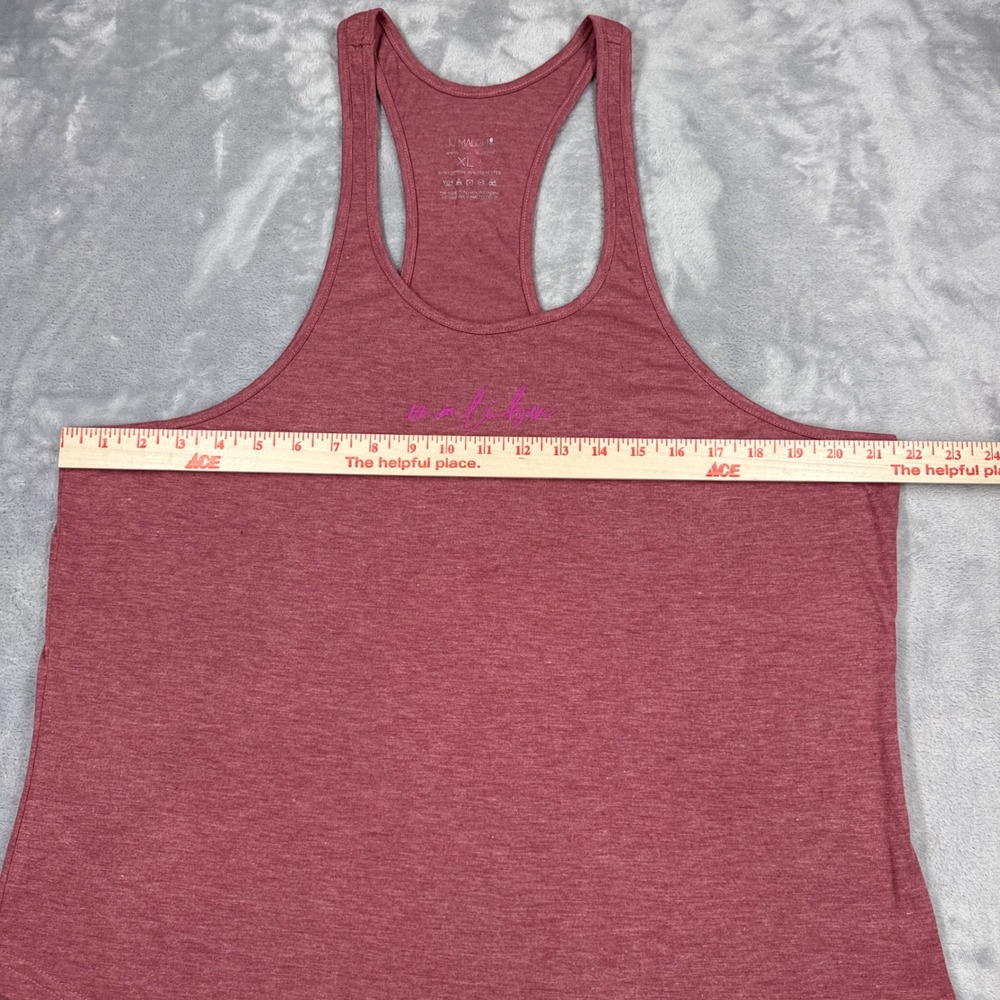 JJ MALIBU Racerback Stringer Tank Tops Mens XL Red Pink Muscle Gym Lot of 2 - Picture 9 of 13